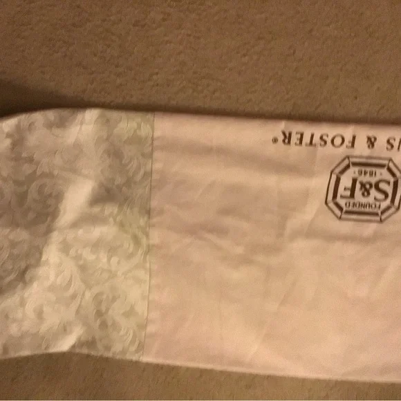 Stearns & Foster Cream Suede Paisley Roped Trim Luxury 58”Body Pillow Sham - Picture 6 of 11